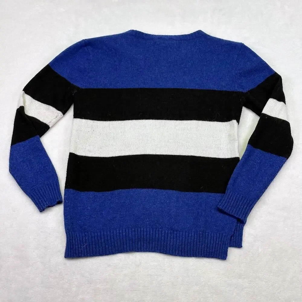 Cliché Couture Dog Sweater Colorblock Graphic Knit Chihuahua Bow Tie Sweater XS
